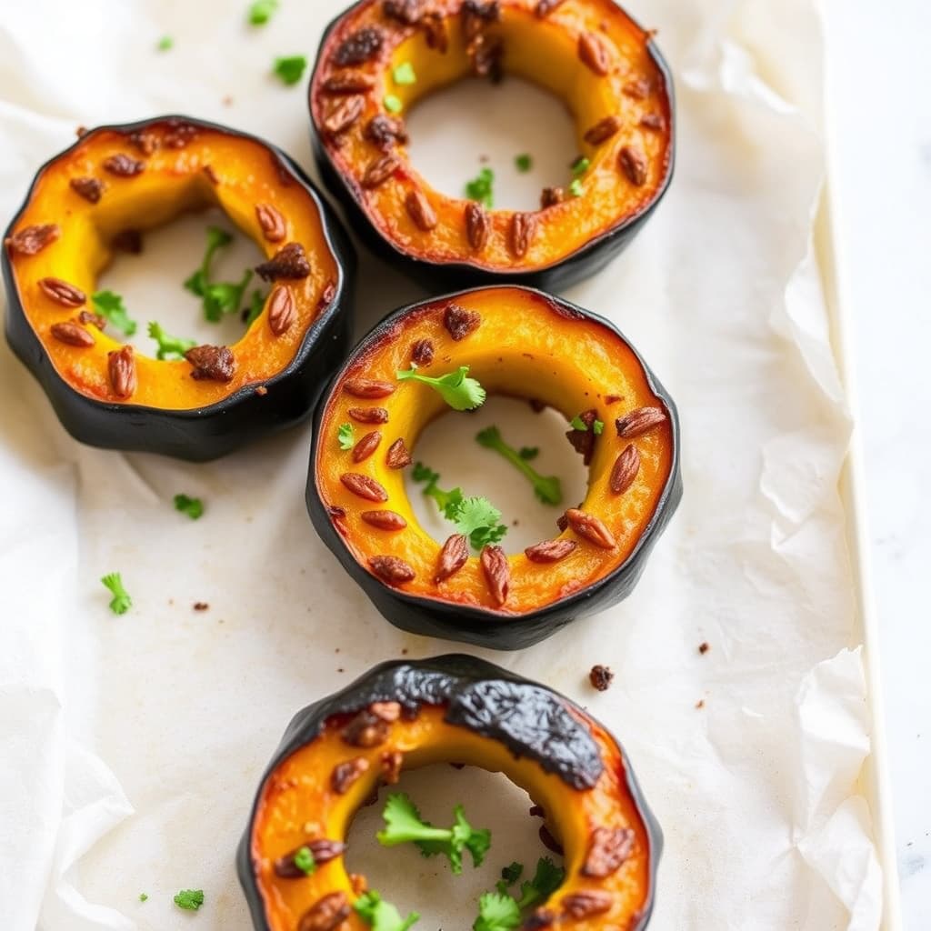 Bakte gresskarringer av kastanjegresskar