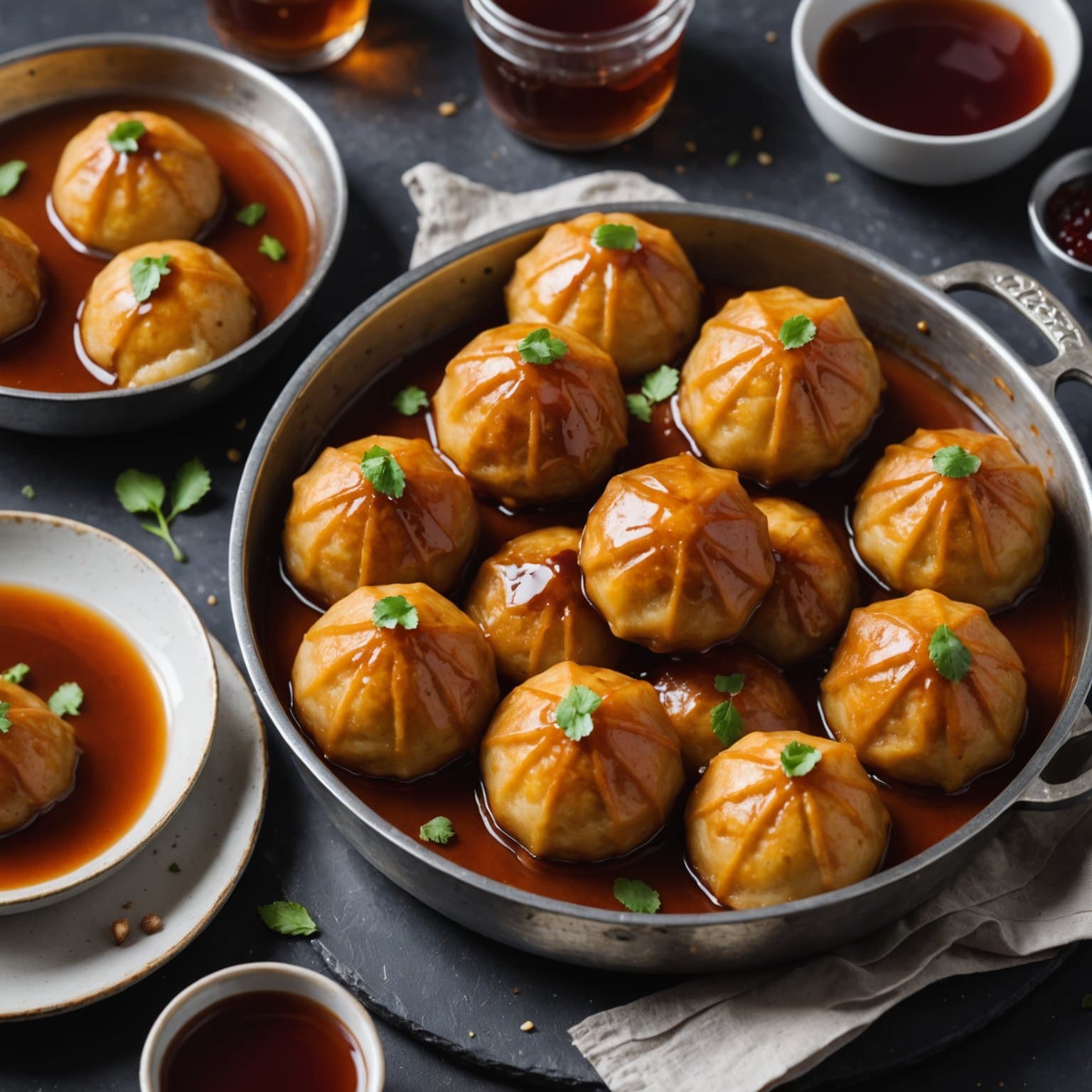 Bakte Gulab Jamun (indiske dumplings i sirup)
