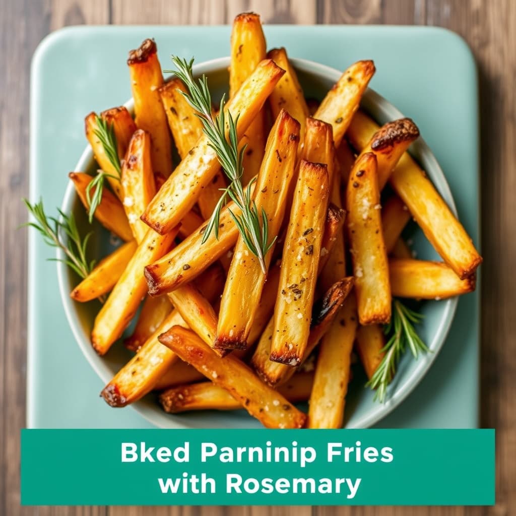 Bakte pastinakkfritter med rosmarin