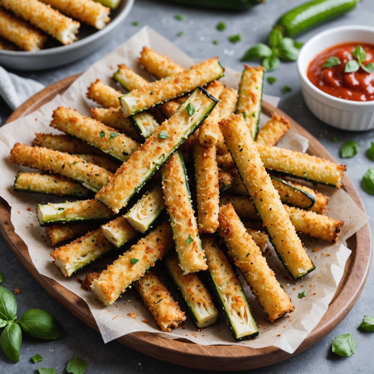 Bakte squash- og parmesanfrites