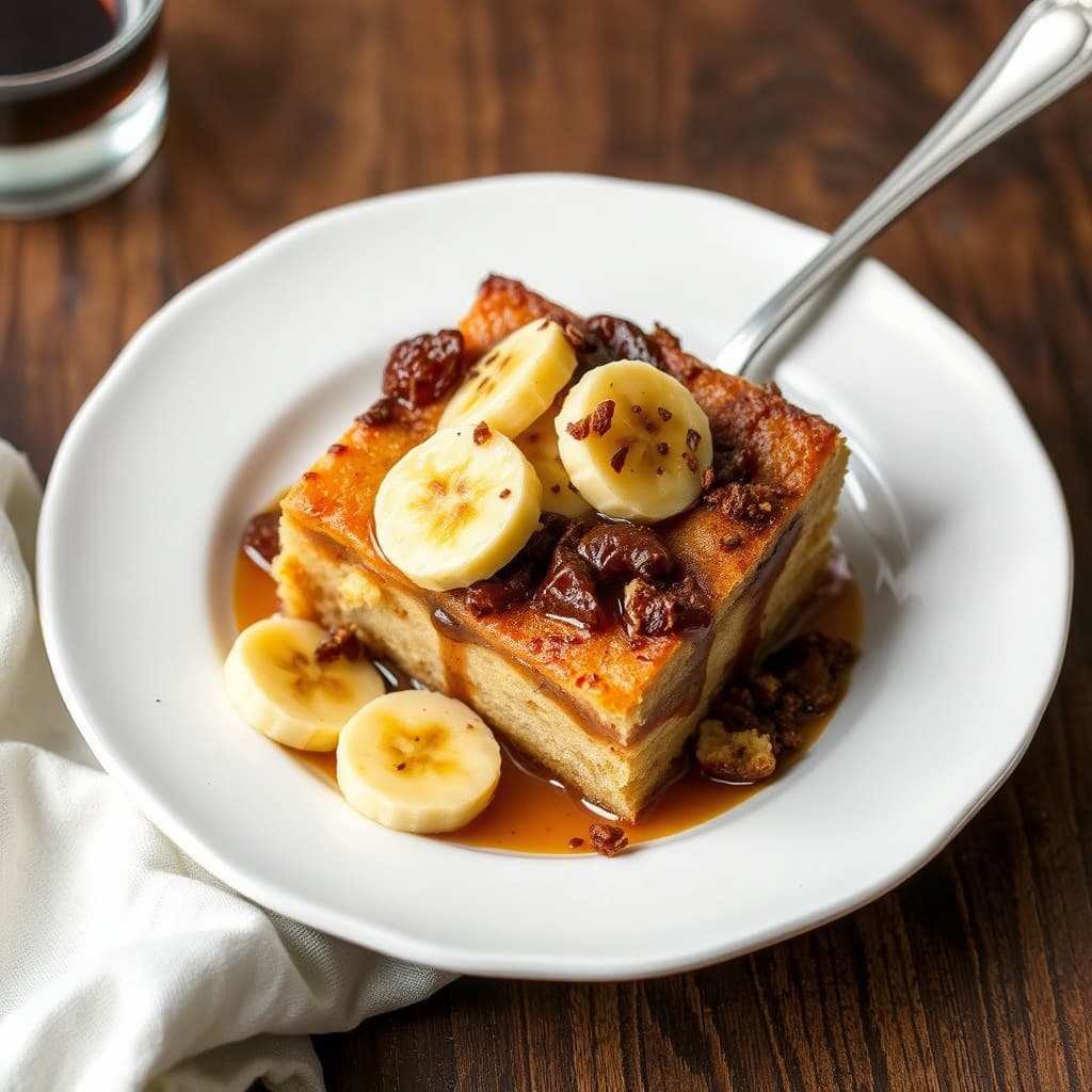 Banan-espresso brødpudding