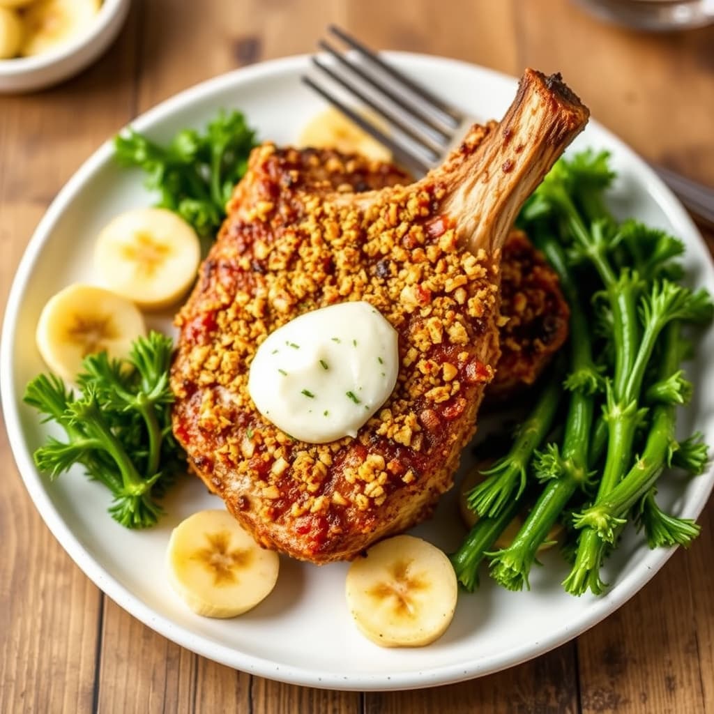 Banan- og chips-omslåtte jerk-svinekjepinner