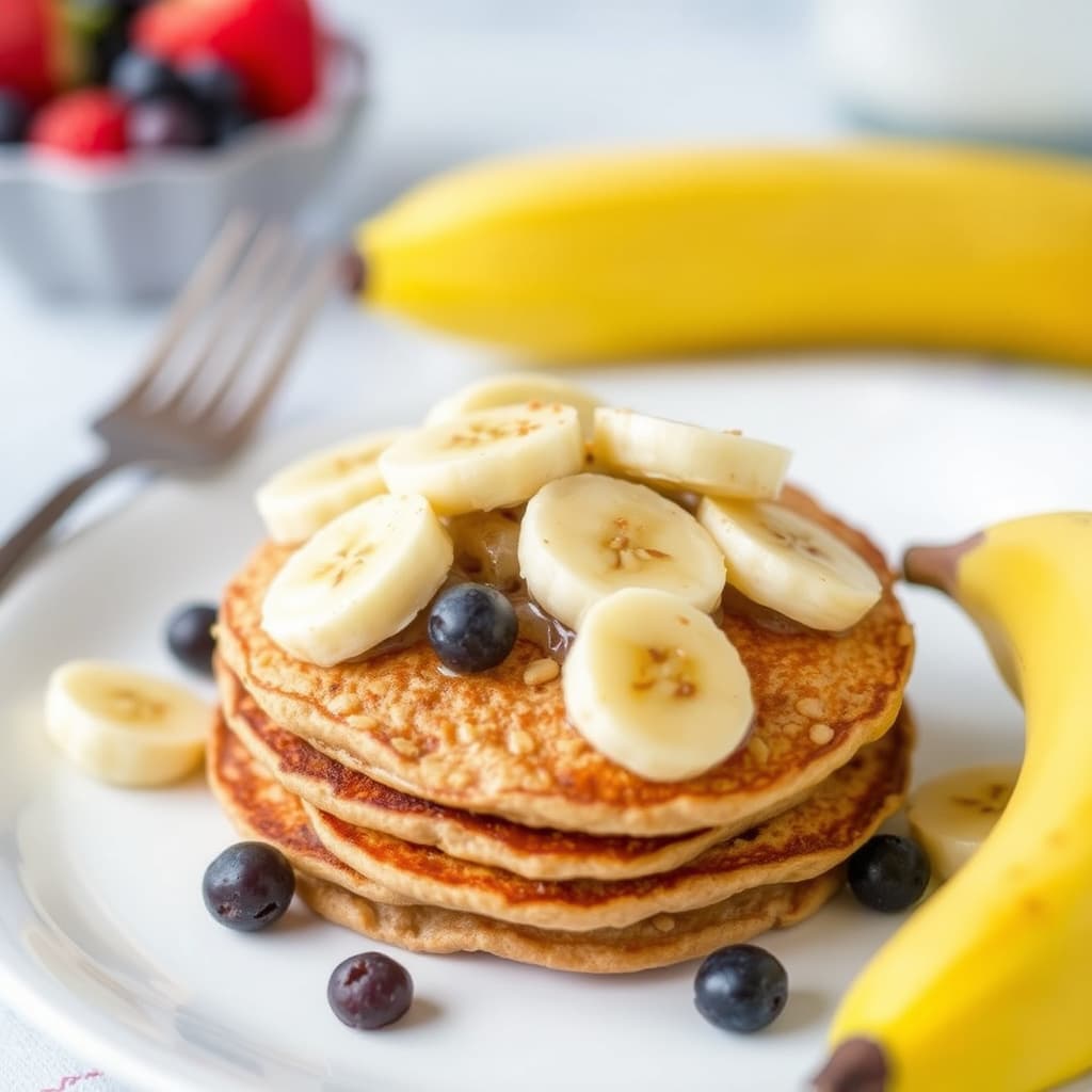 Banan- og havrepannekaker