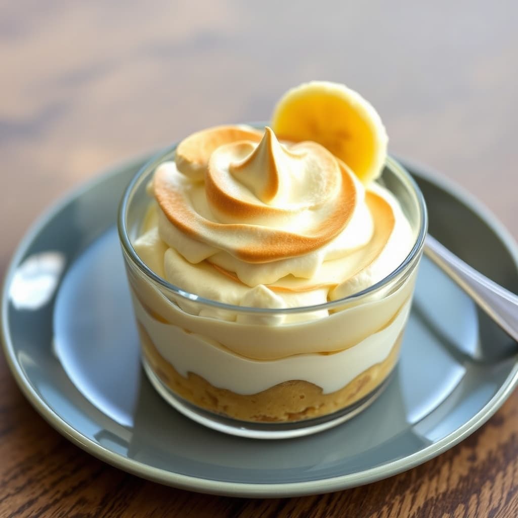 Banan- og marengspudding