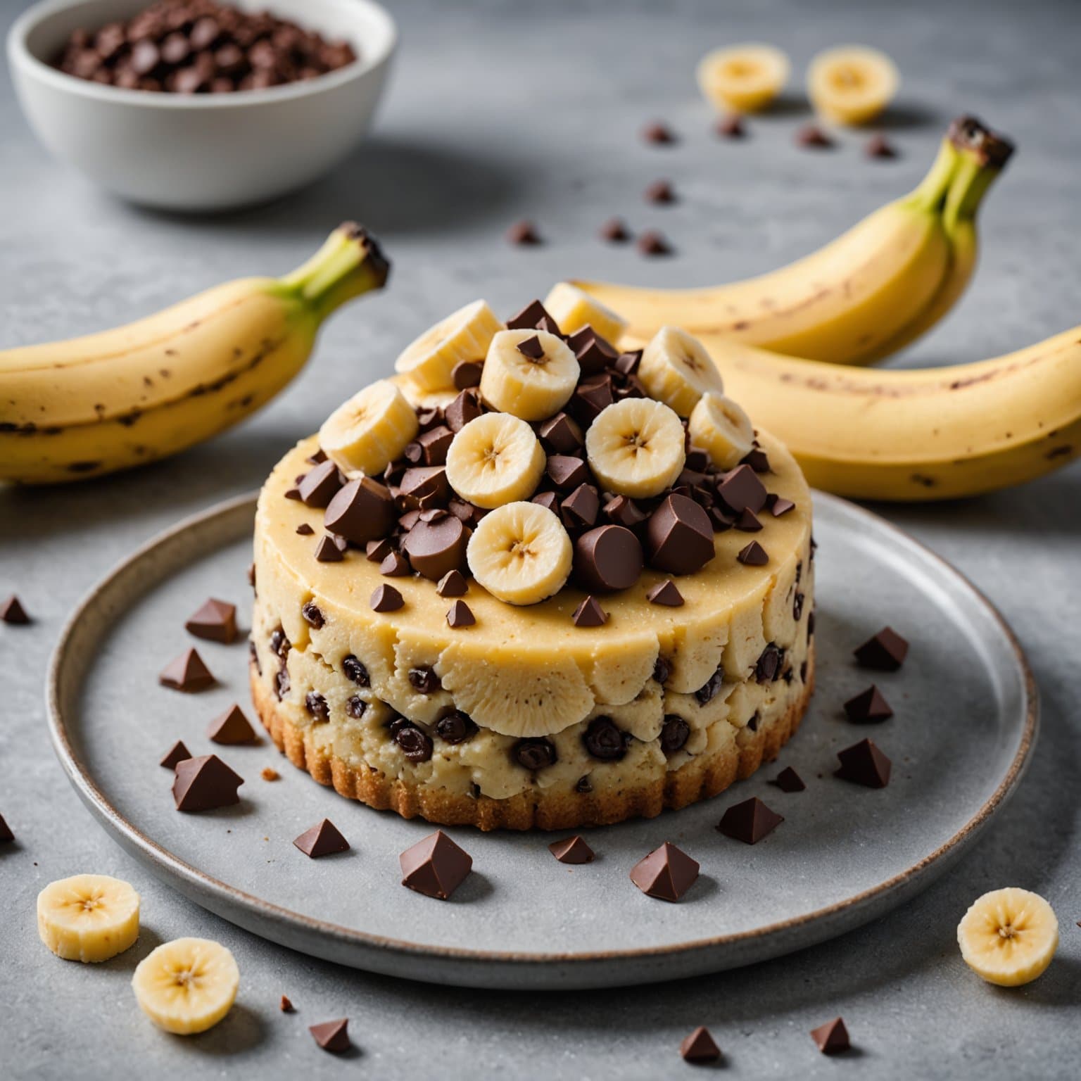 Banan- og sjokoladechipdessert