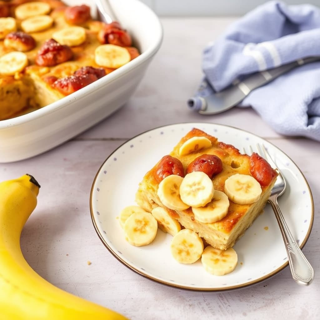 Banana brioche-vaniljepudding