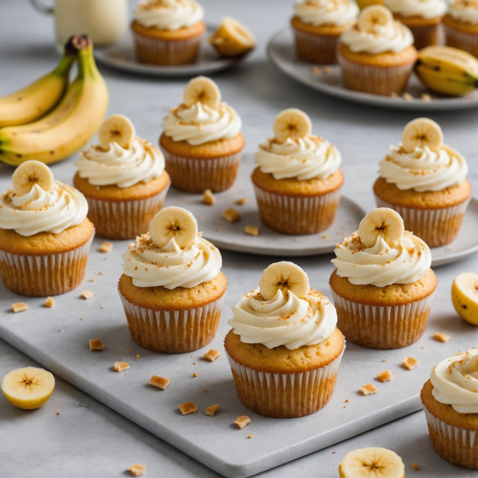 Bananpuddingcupcakes