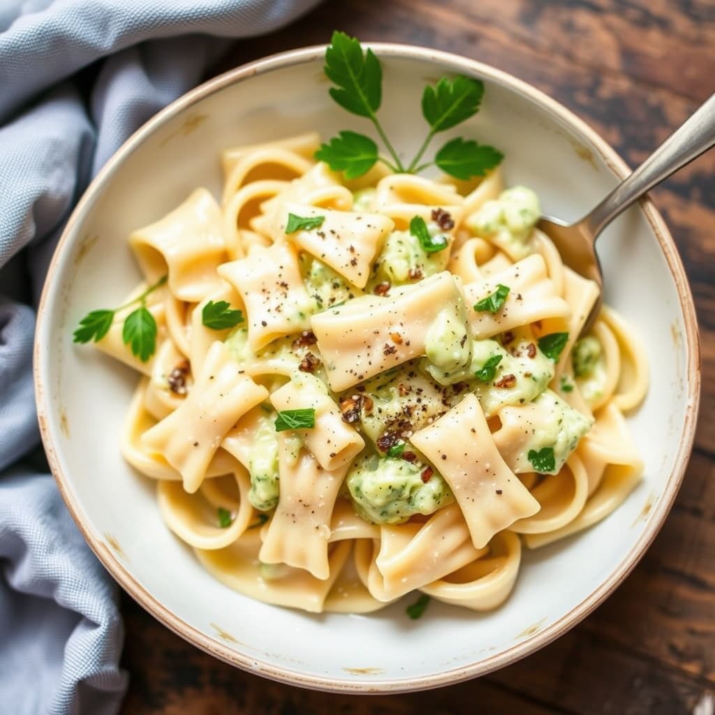 Båndpasta og artisjokksaus