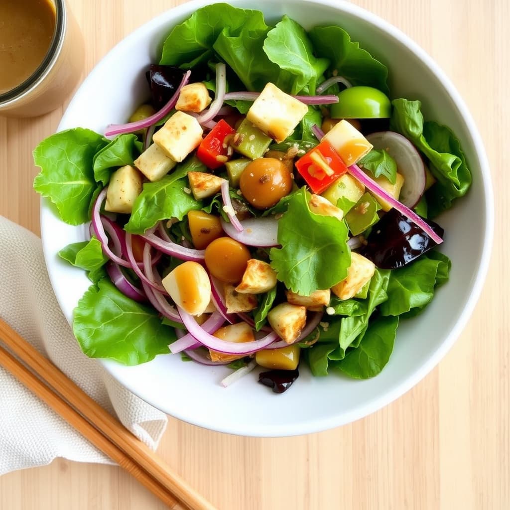 Bangkok-salat med misodressing