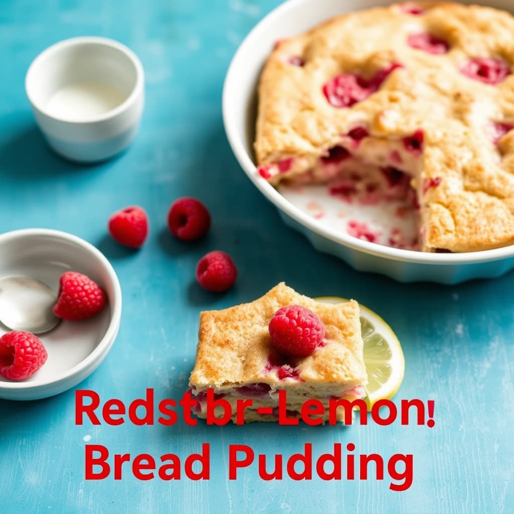 Barn kan lage: Bringebær- og sitronbrødpudding