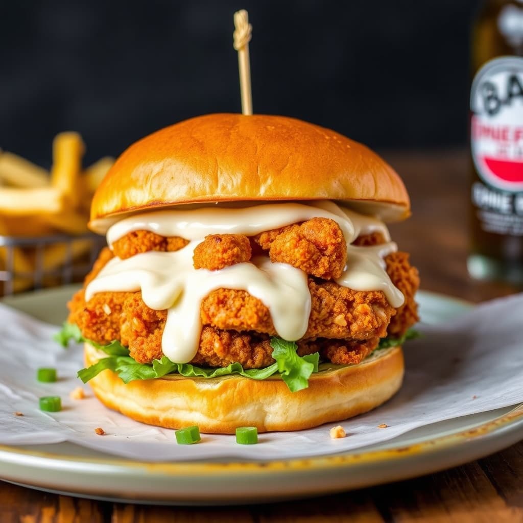 BA's beste stekte kyllingburger