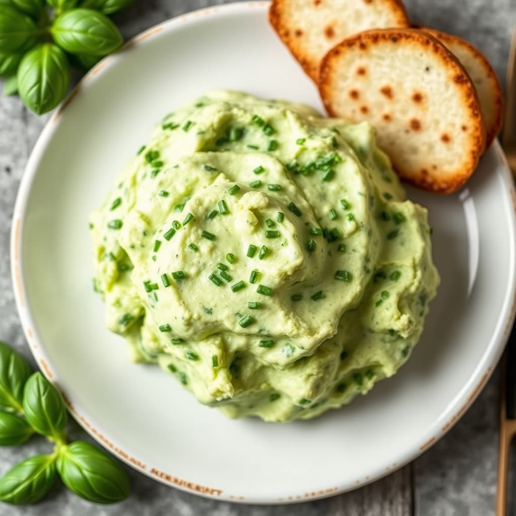 Basilikum- og gressløkssmør