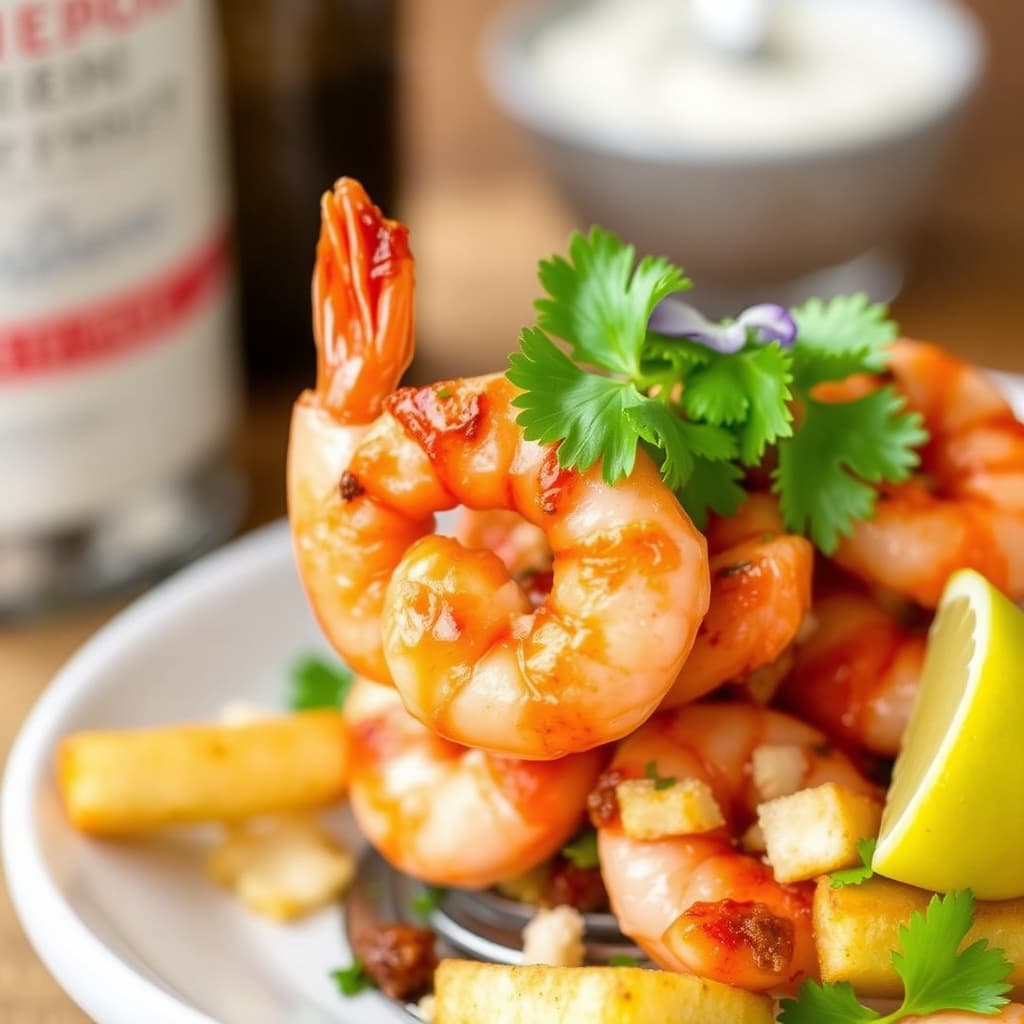 BBQ-reker med cocktail-saus