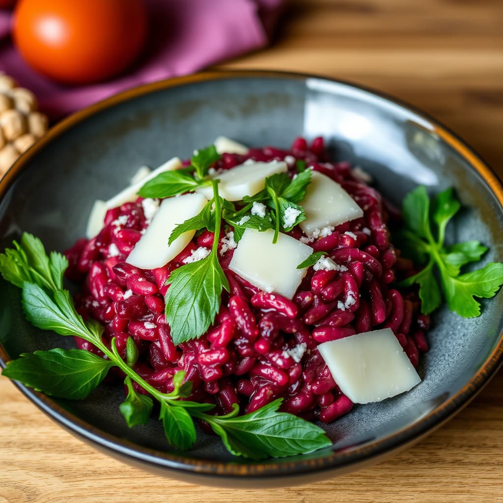 Beet Risotto med Pecorino