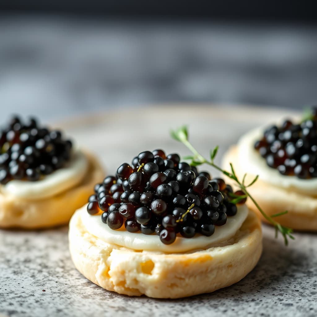 Beluga-linsakaviar på blini