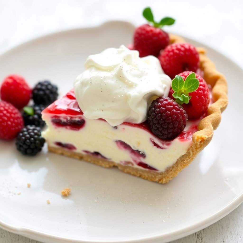Berry Shortcake Pudding Pie