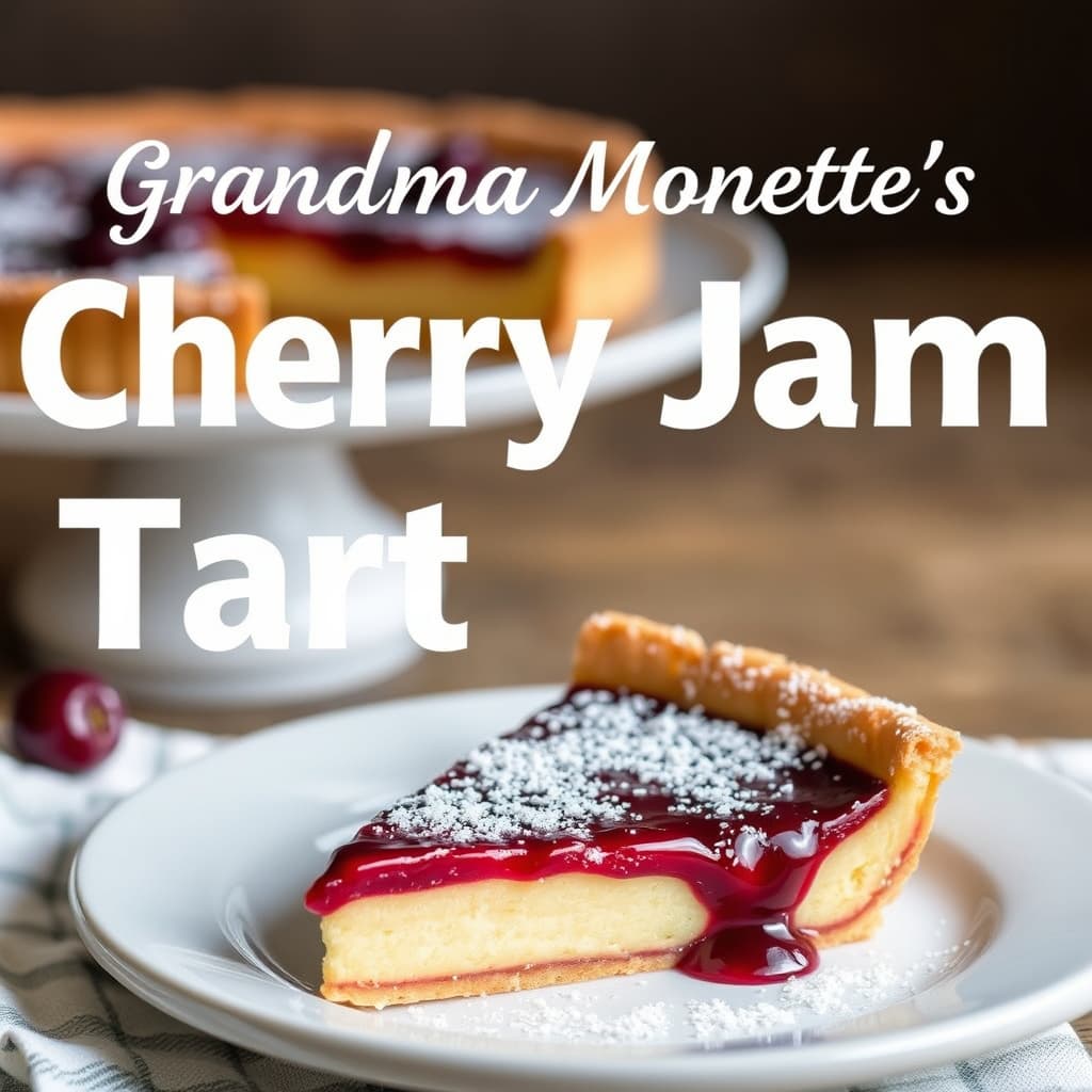 Bestemor Monettes kirsebærsyltetærttart