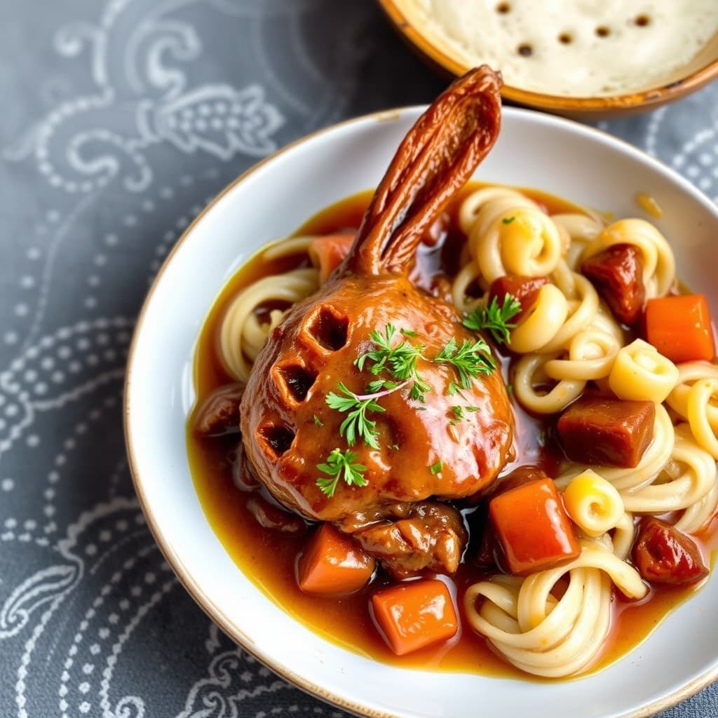 Bestemors kanin i leversaus