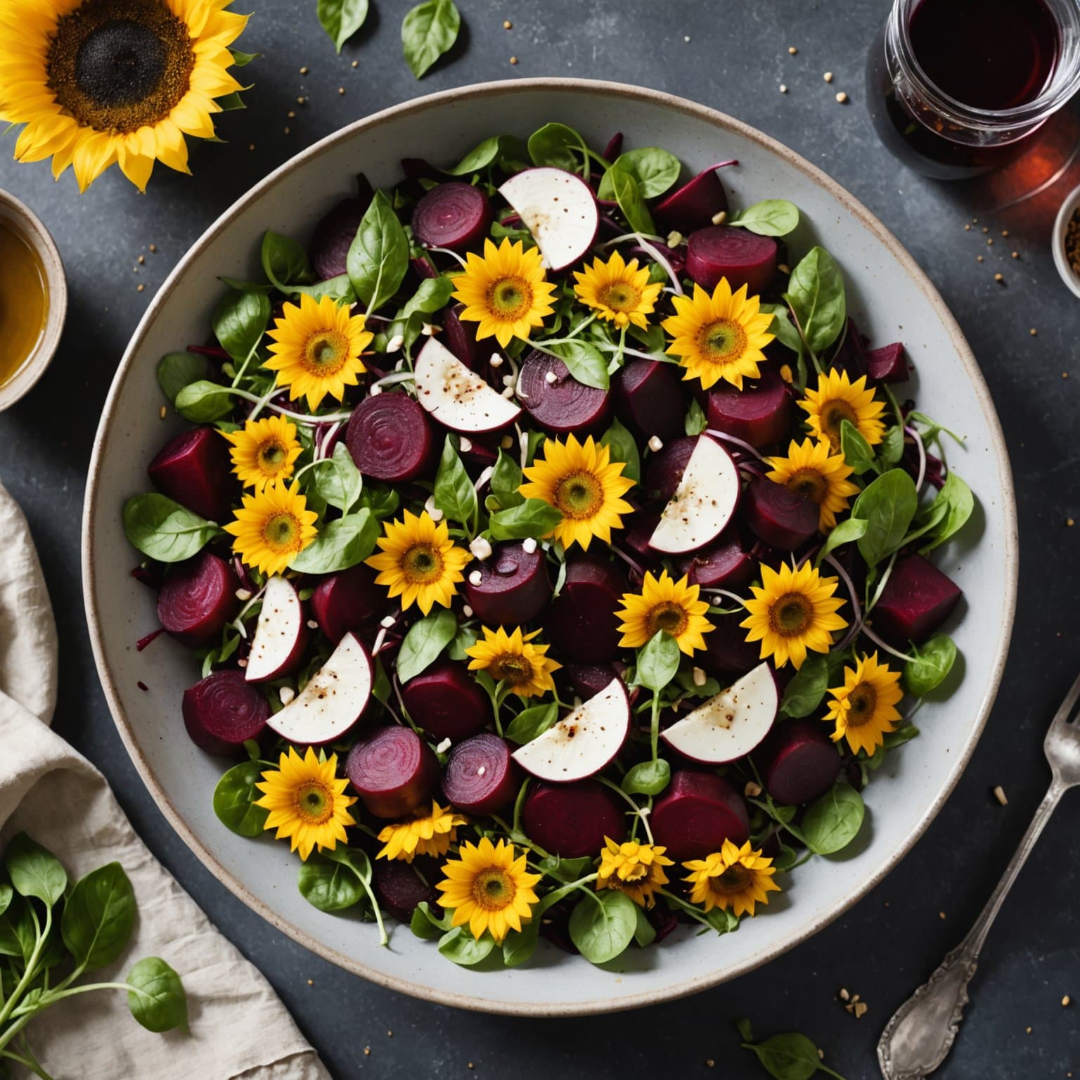 Betesalat med solsikker