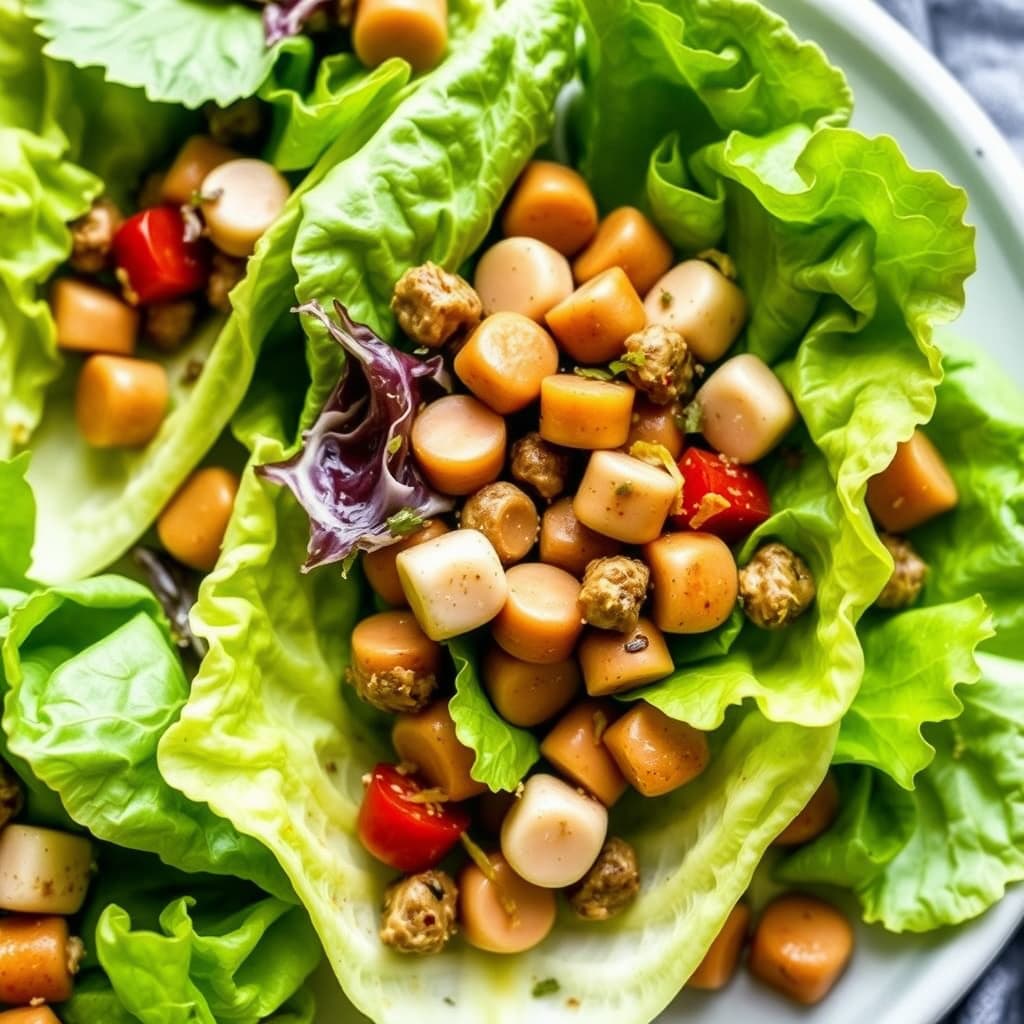 Bibb-salat med kapersdressing i topper