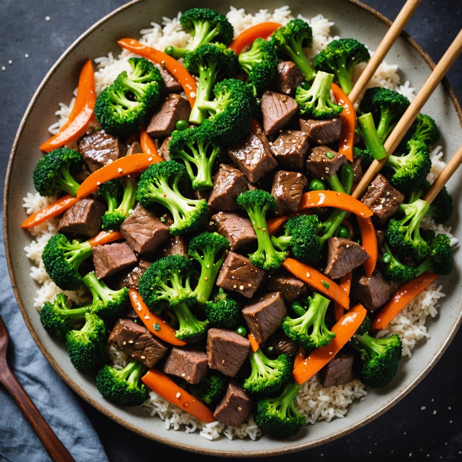 Biff- og brokkolistyre med wok