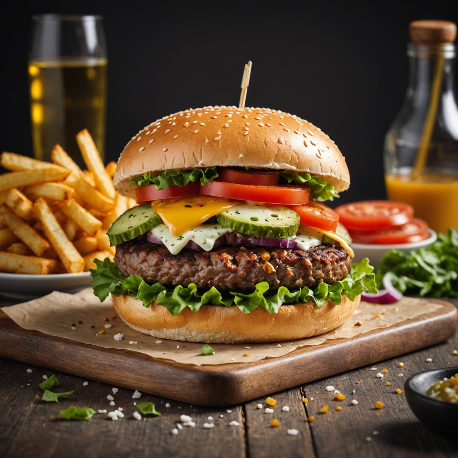 Bifteki-burger-sandwich