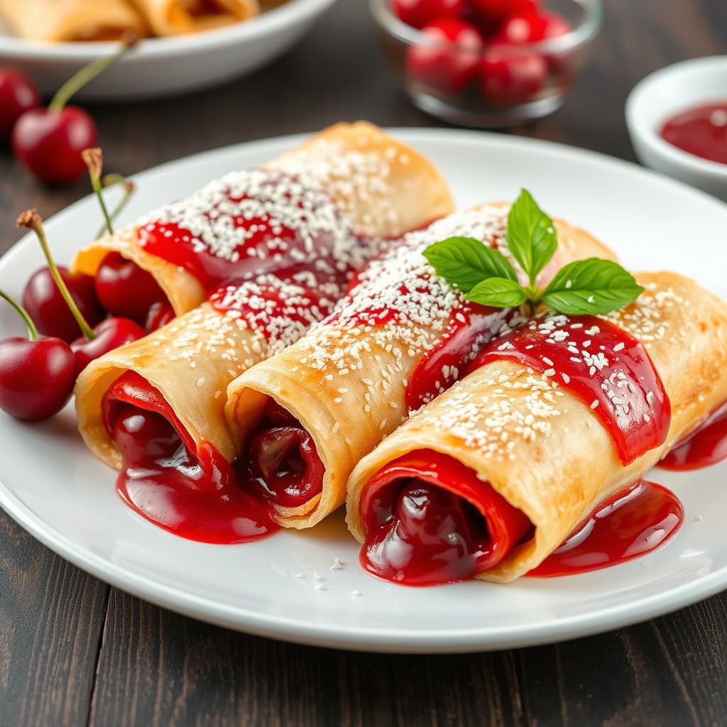 Bing Cherry Phyllo-ruller