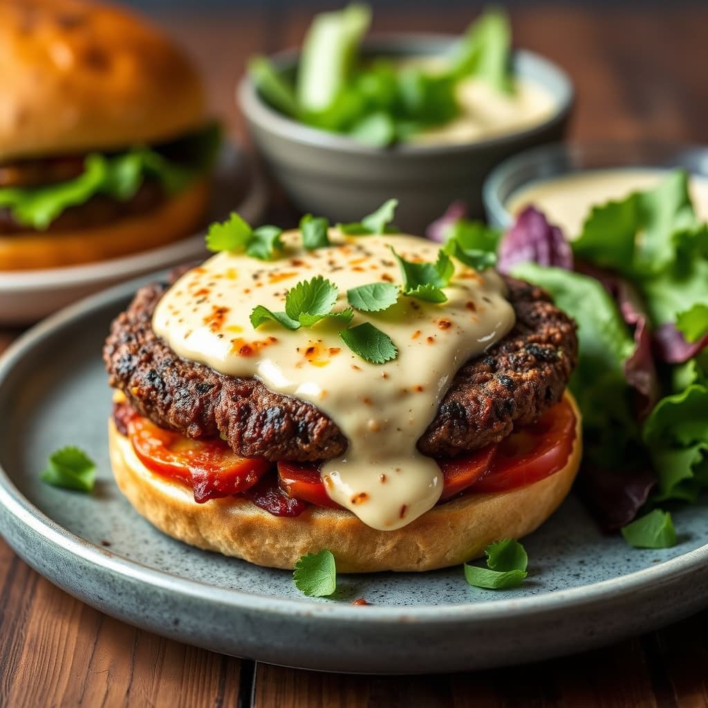 Bisonburgere med krydret aioli