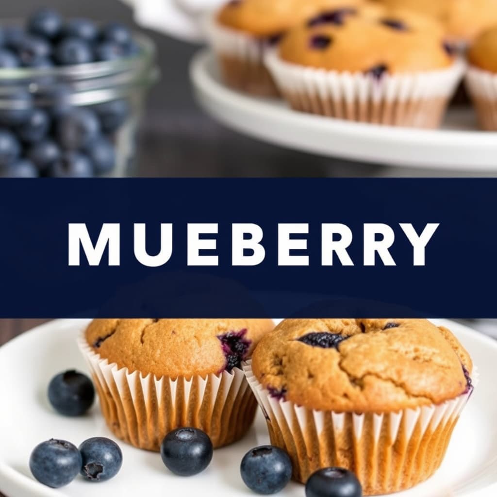 Blåbær-helkornsmuffins