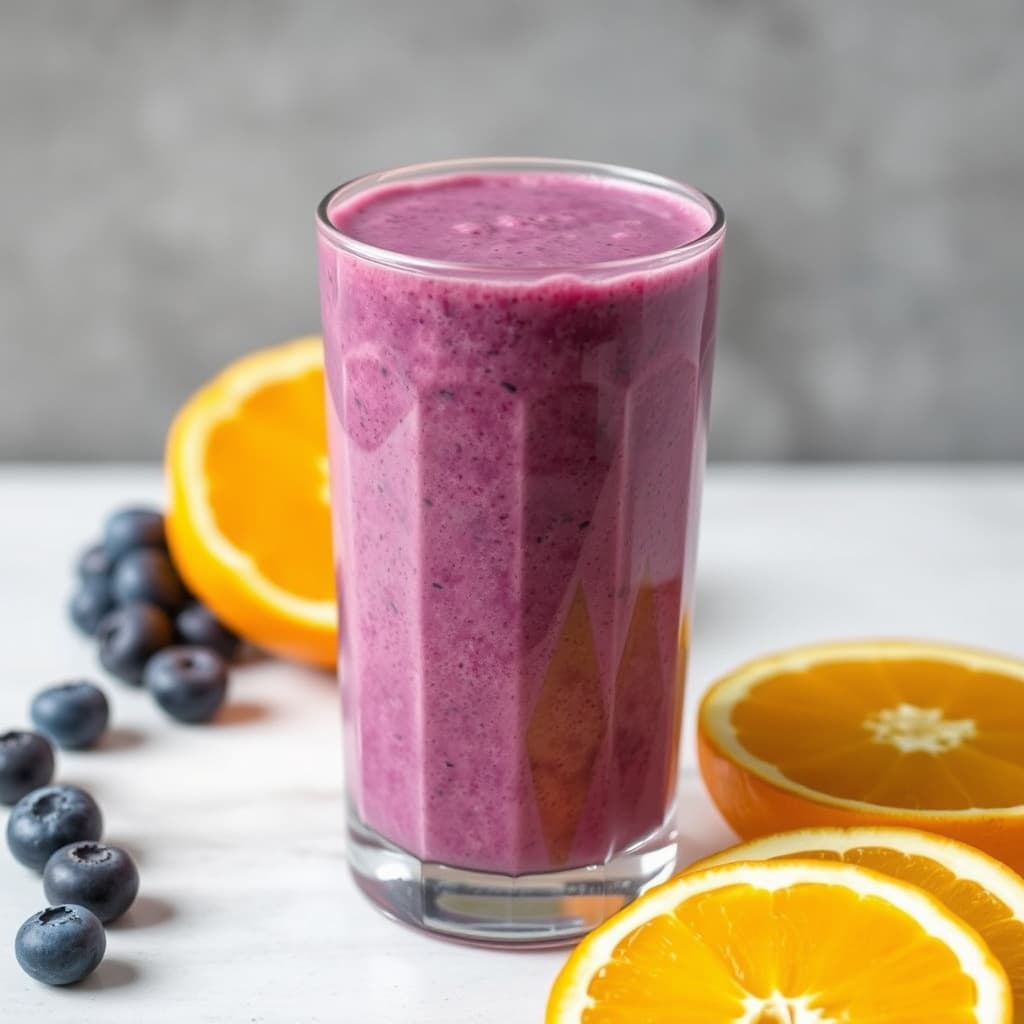 Blåbær- og appelsinsmoothie