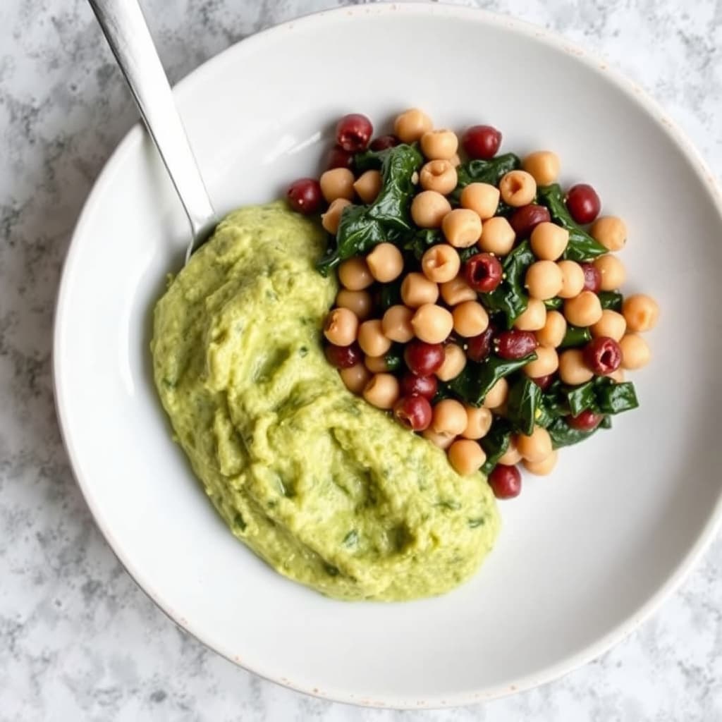 Black-Eyed Peas med chard og grønn urtesmash