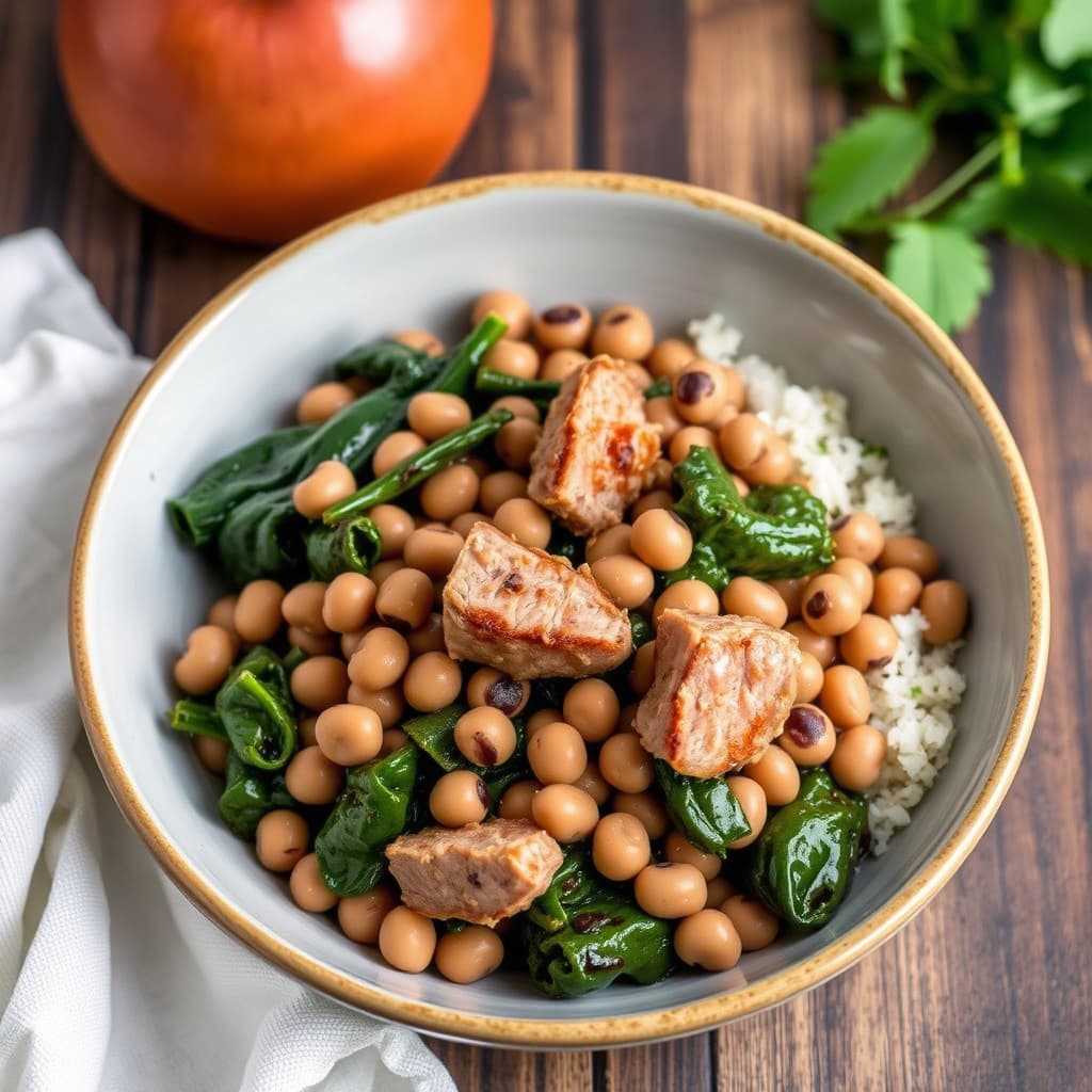 Black-Eyed Peas med svinekjøtt og grønnsaker