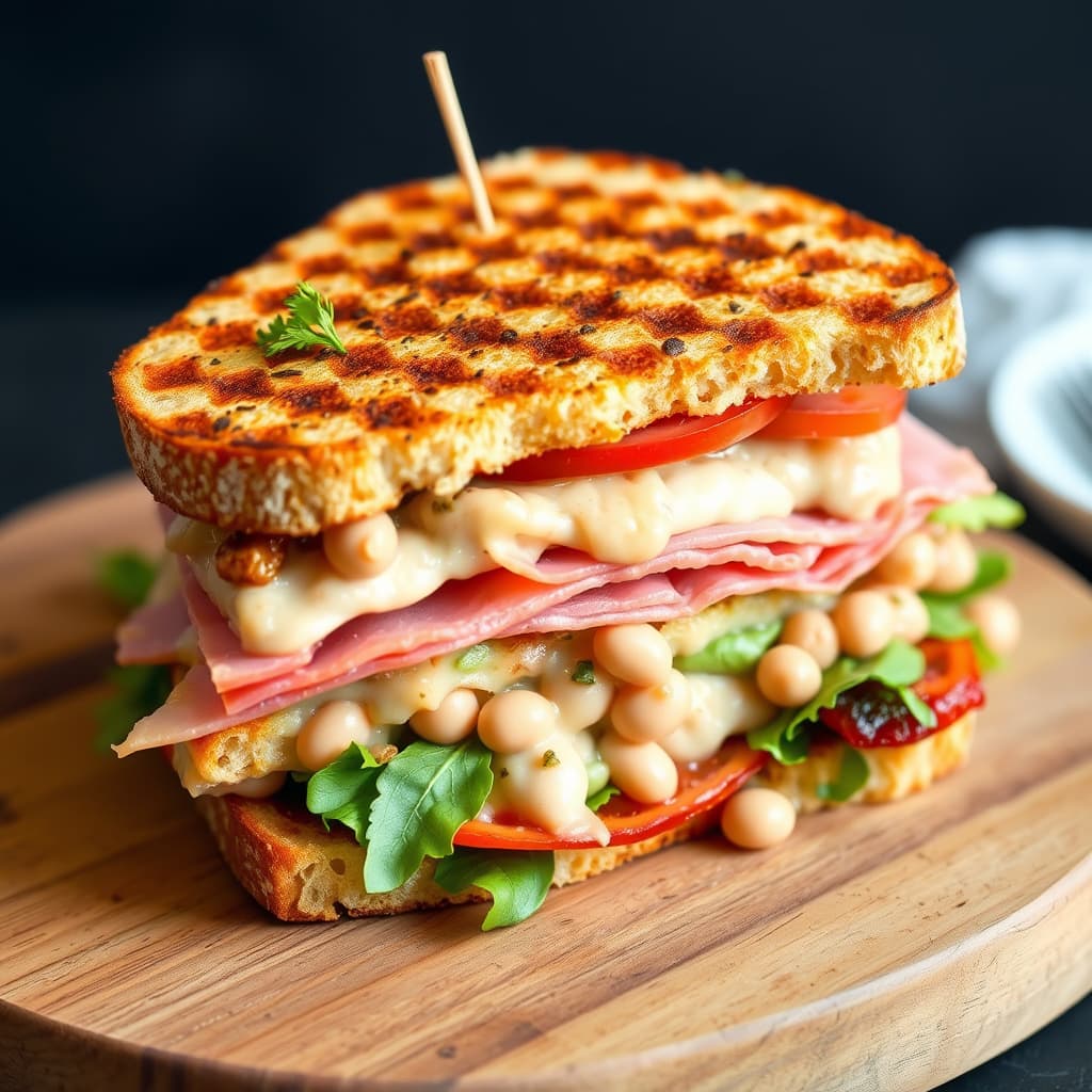 Black Forest-skinke og hvit bønne-panini