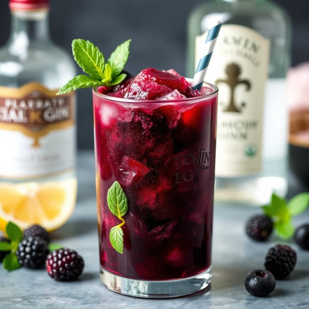 Blackberry- og gin-slushie