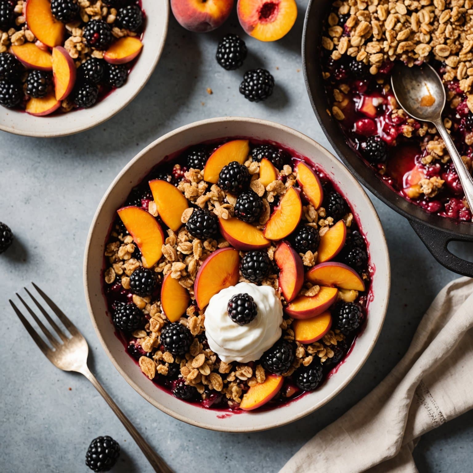 Blackberry-Peach Crisp