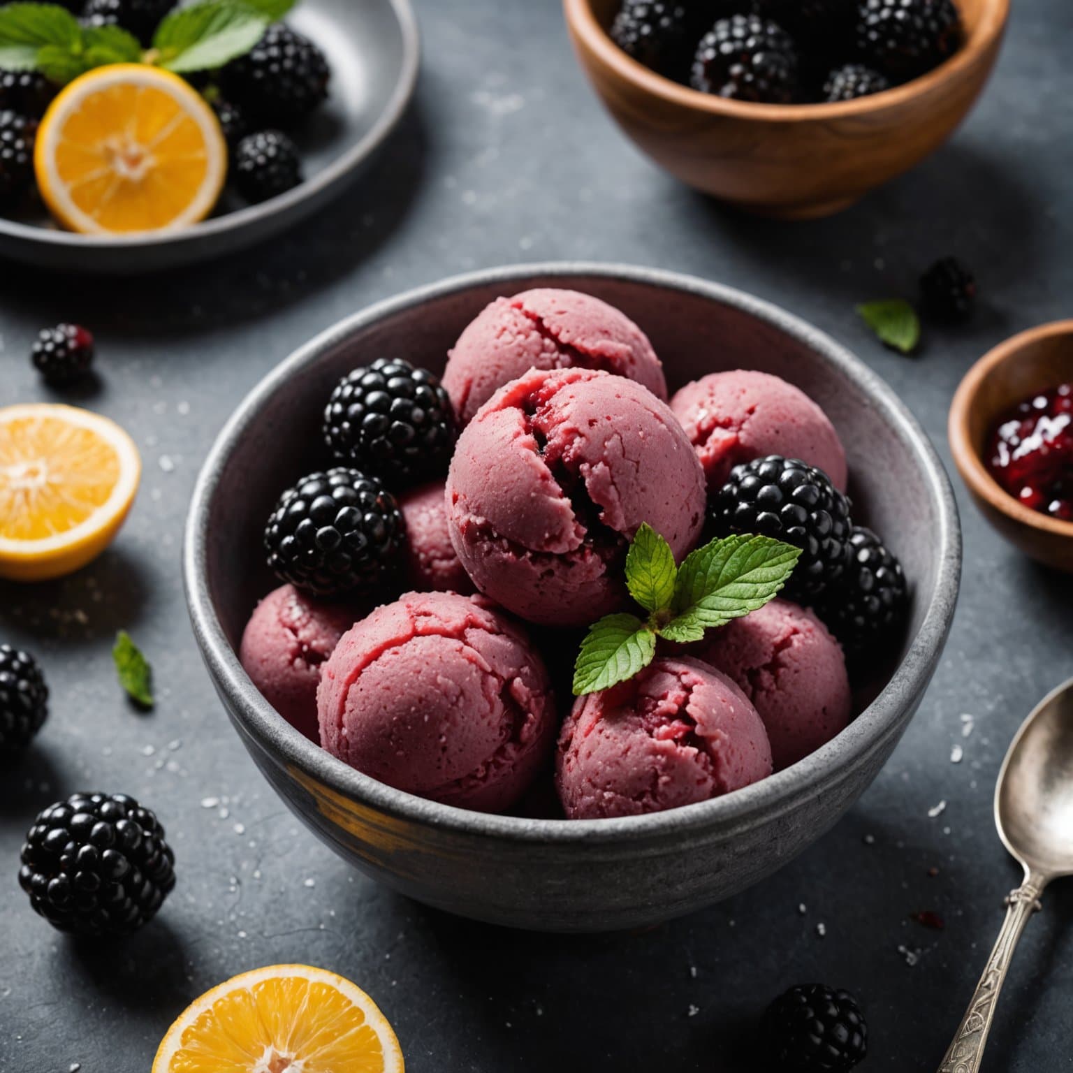 Blackberry sorbet