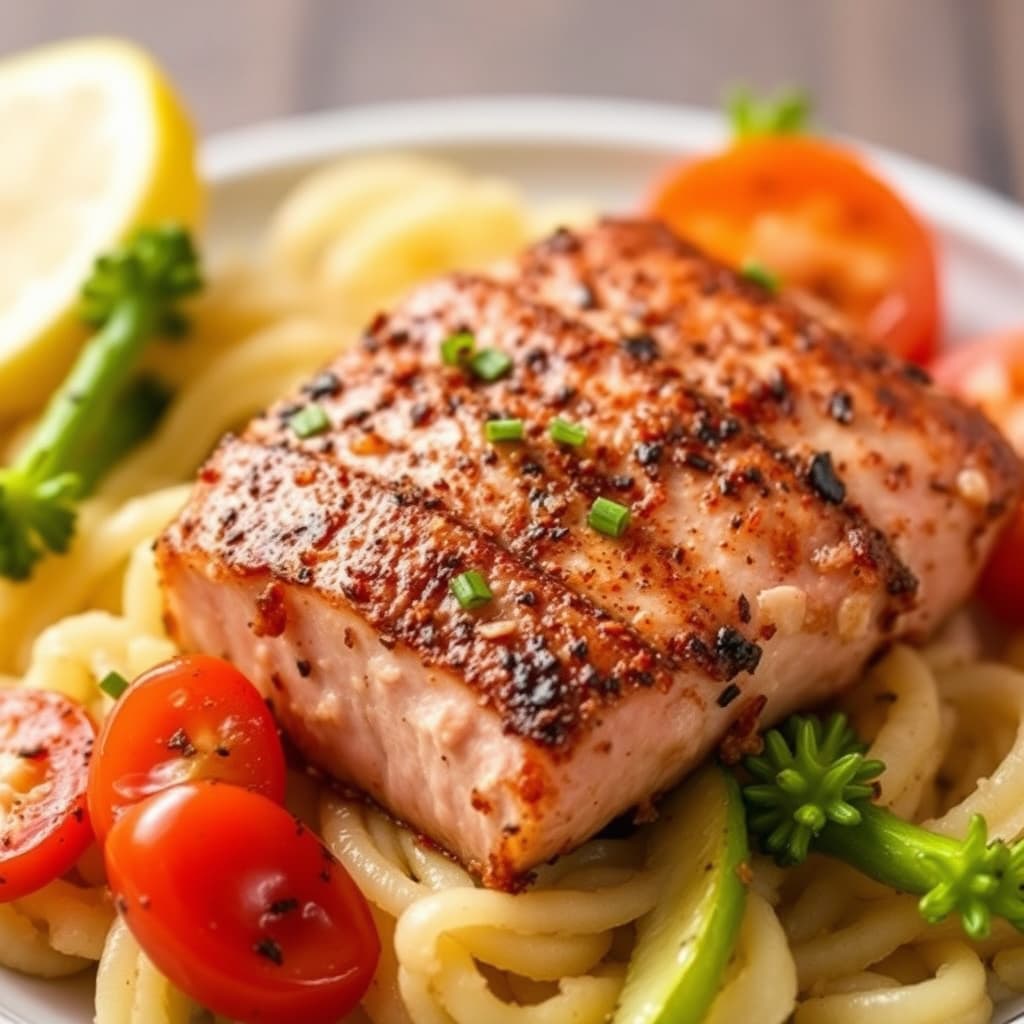 Blackened tunfisk Chesapeake-stil