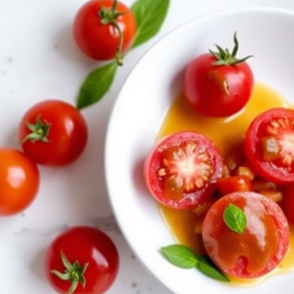 Blandet cherrytomater med tamarinddressing