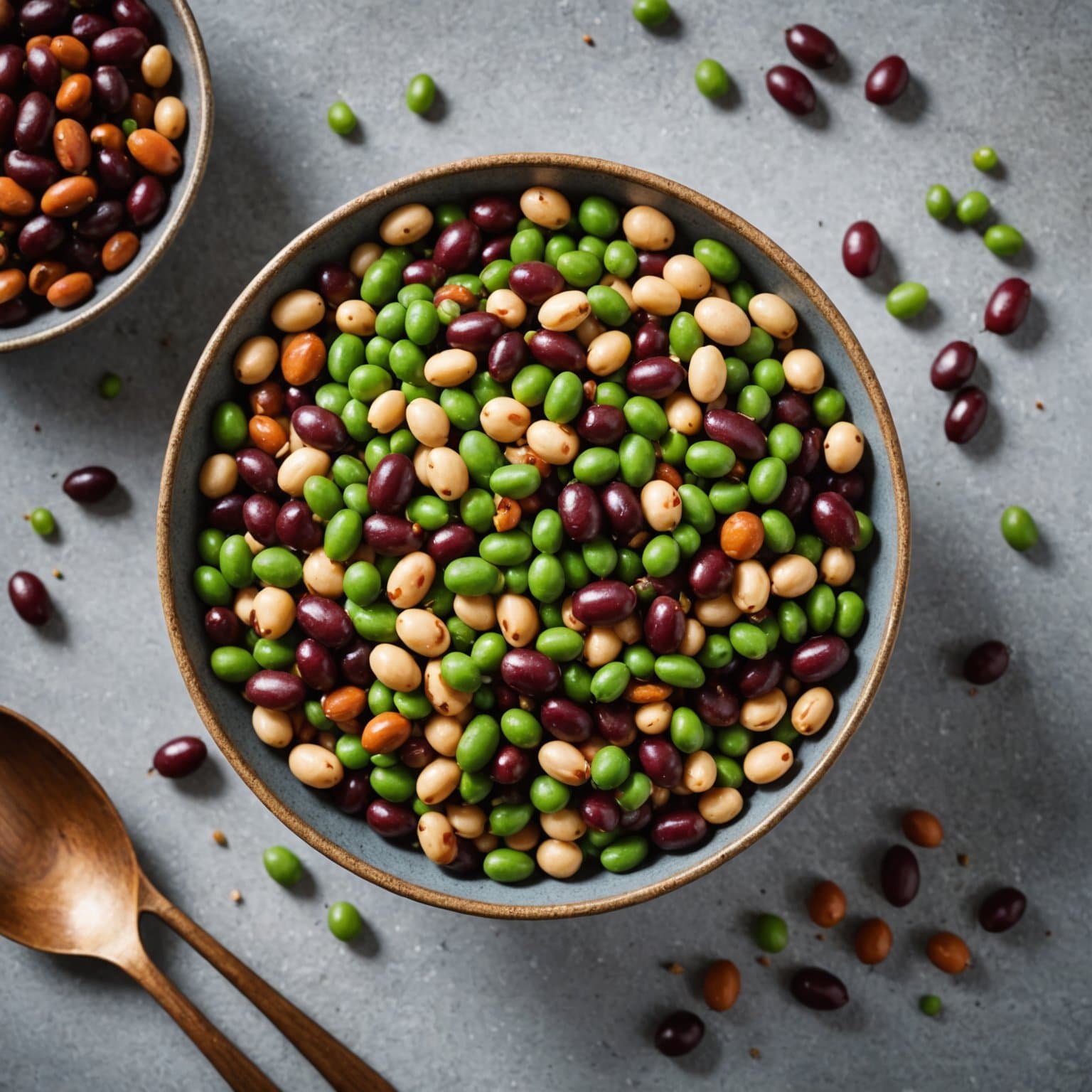 Blanding av bønner og mer