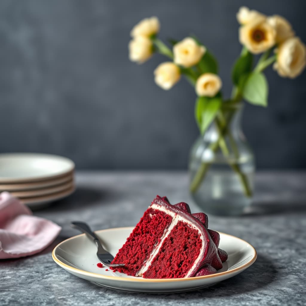 Blodrødt fløyelsarmadillokake