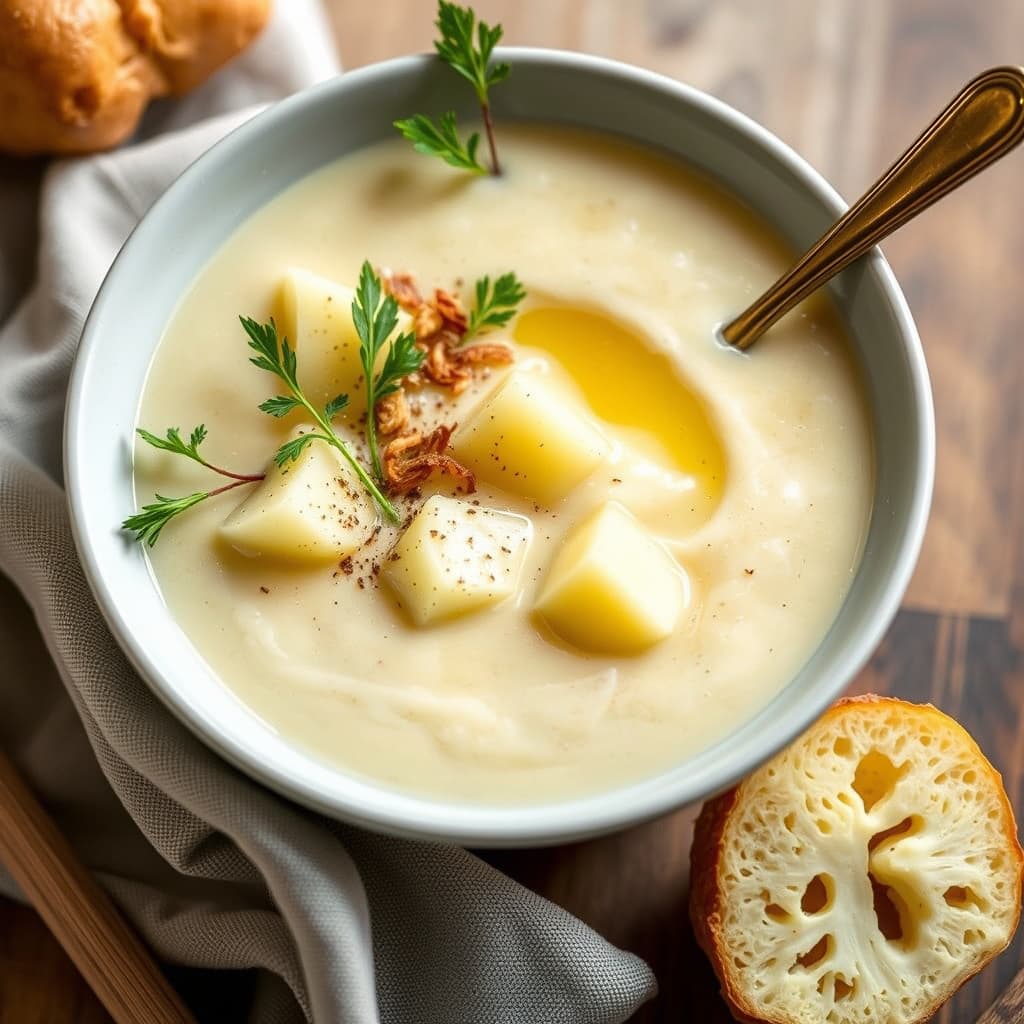 Blomkål- og karvepotetsuppe