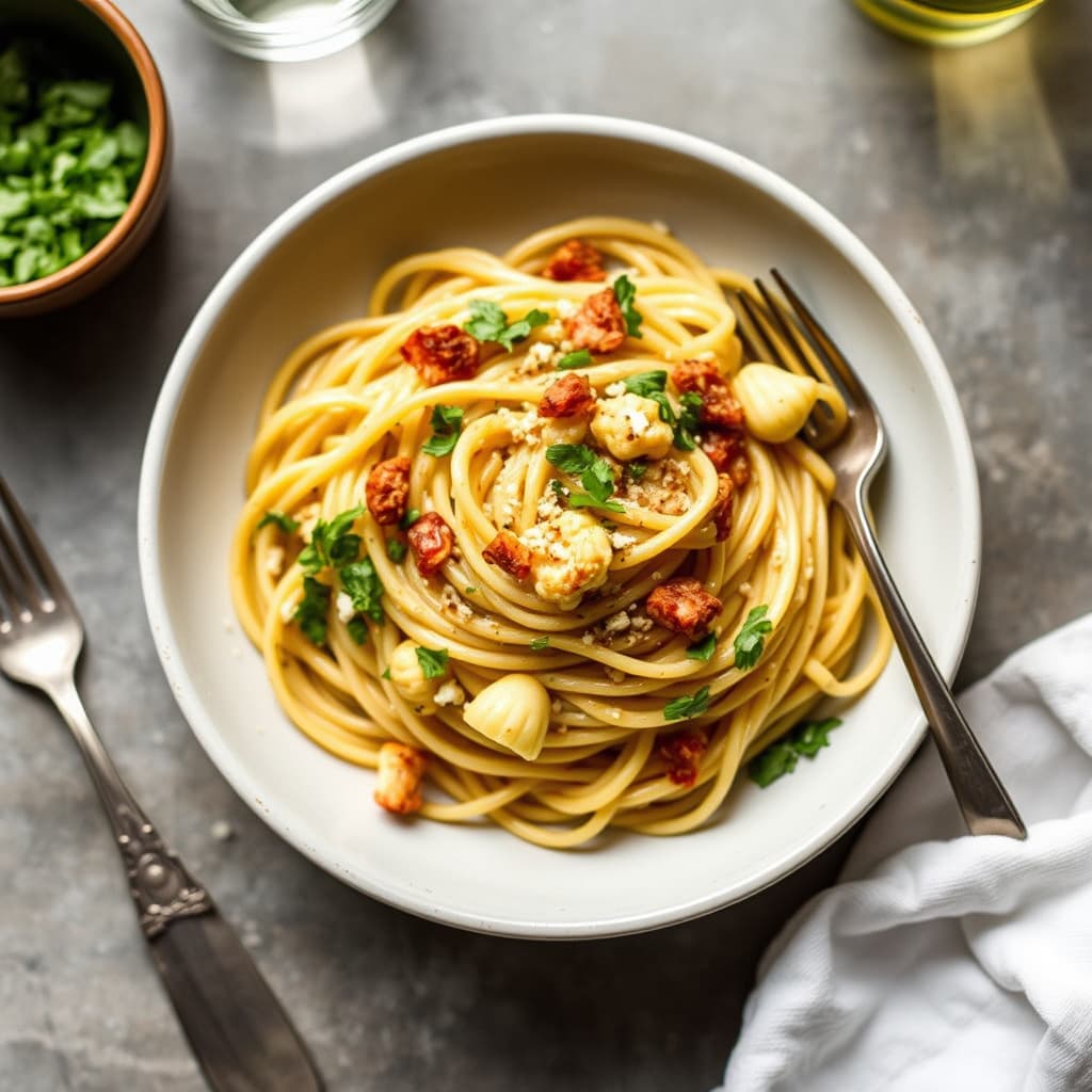 Blomkål- og løklinguine