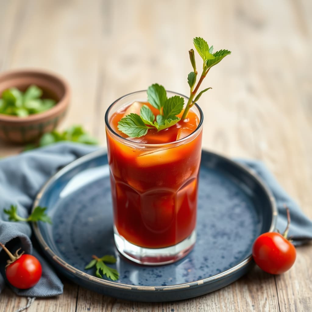 Bloody Mary med hjemmelaget grønnsaksjuice