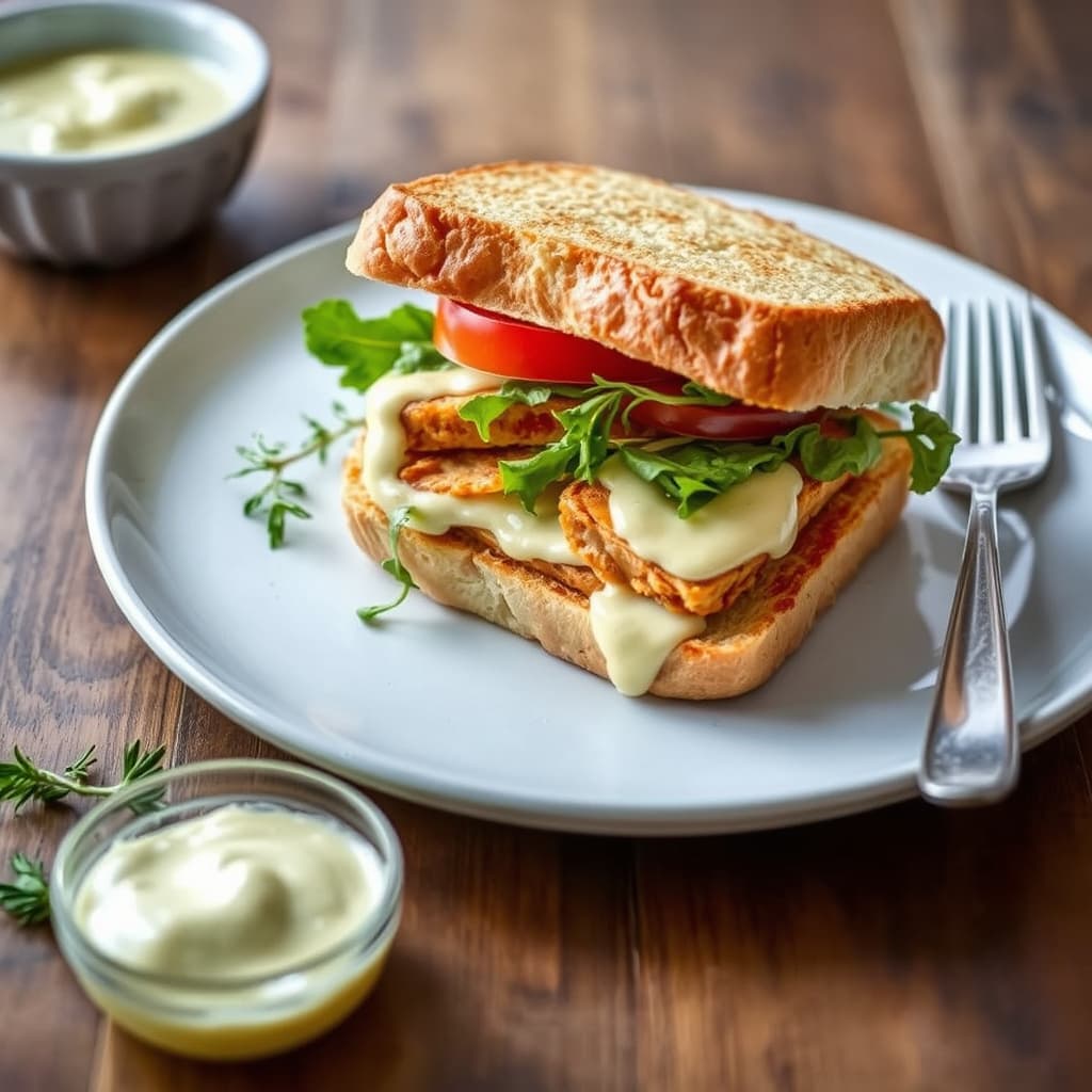 BLT kylling med rosmarin- og sitronmajones