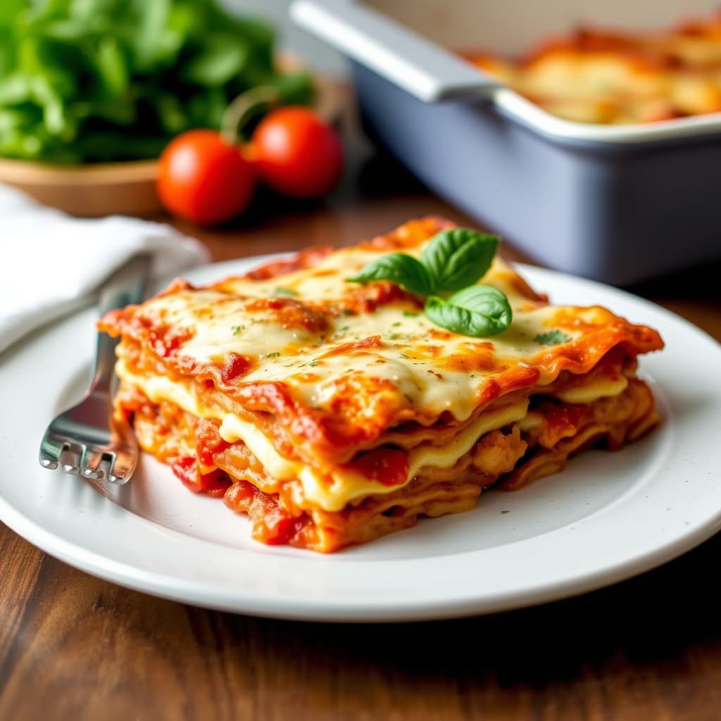 Bonusoppskrift: Enkle, ostete lasagne for to