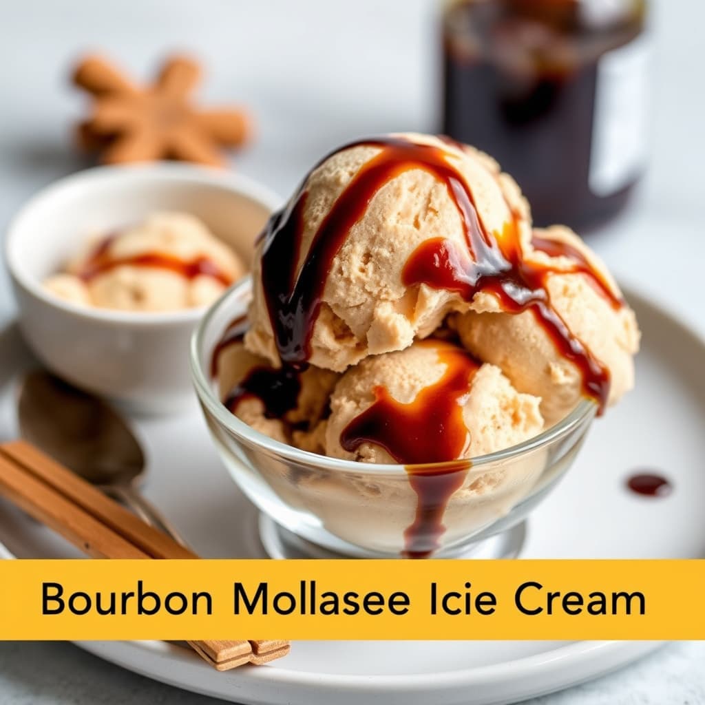 Bourbon-sirupis med molasses-is