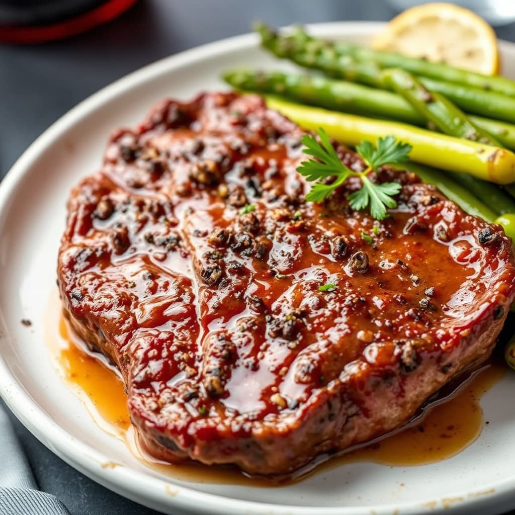 Brandy- og flammende pepperkornbiff