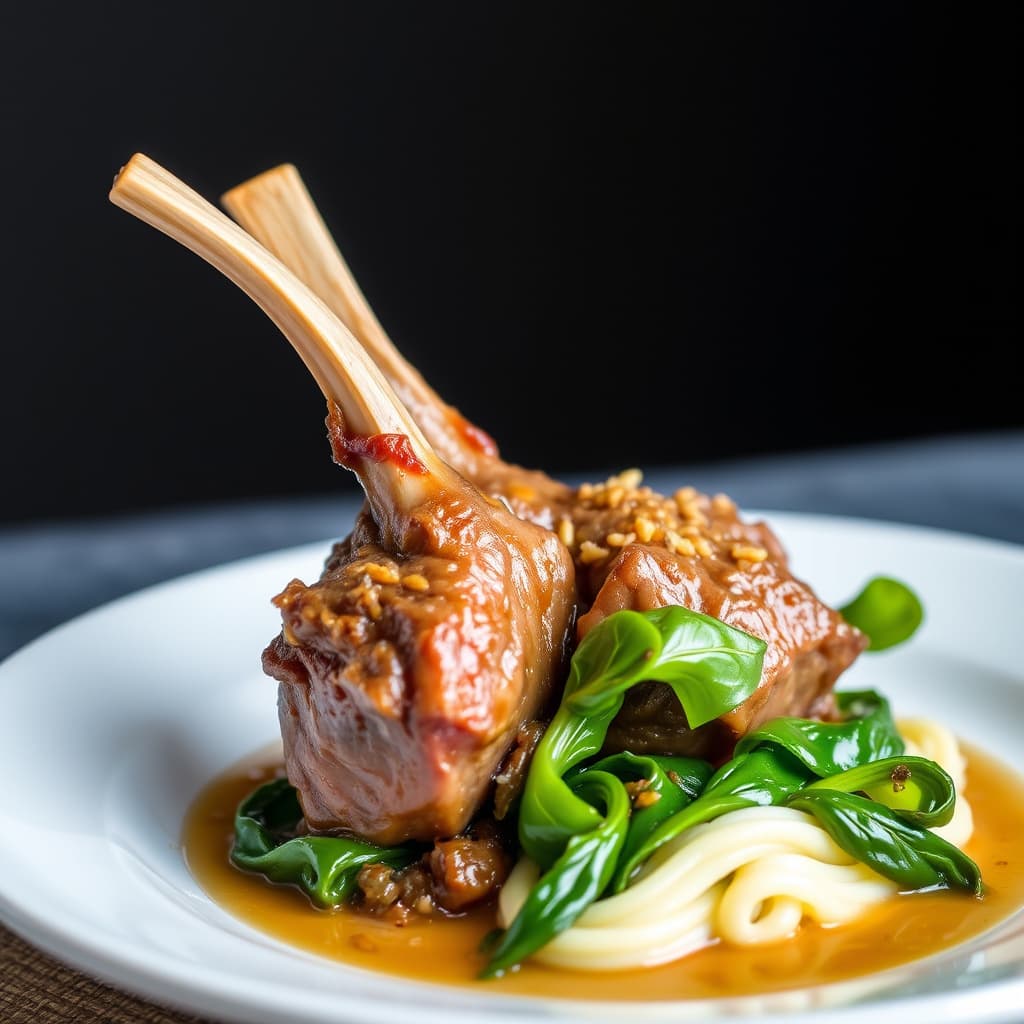 Brased lammeknoker med sveitsisk kål