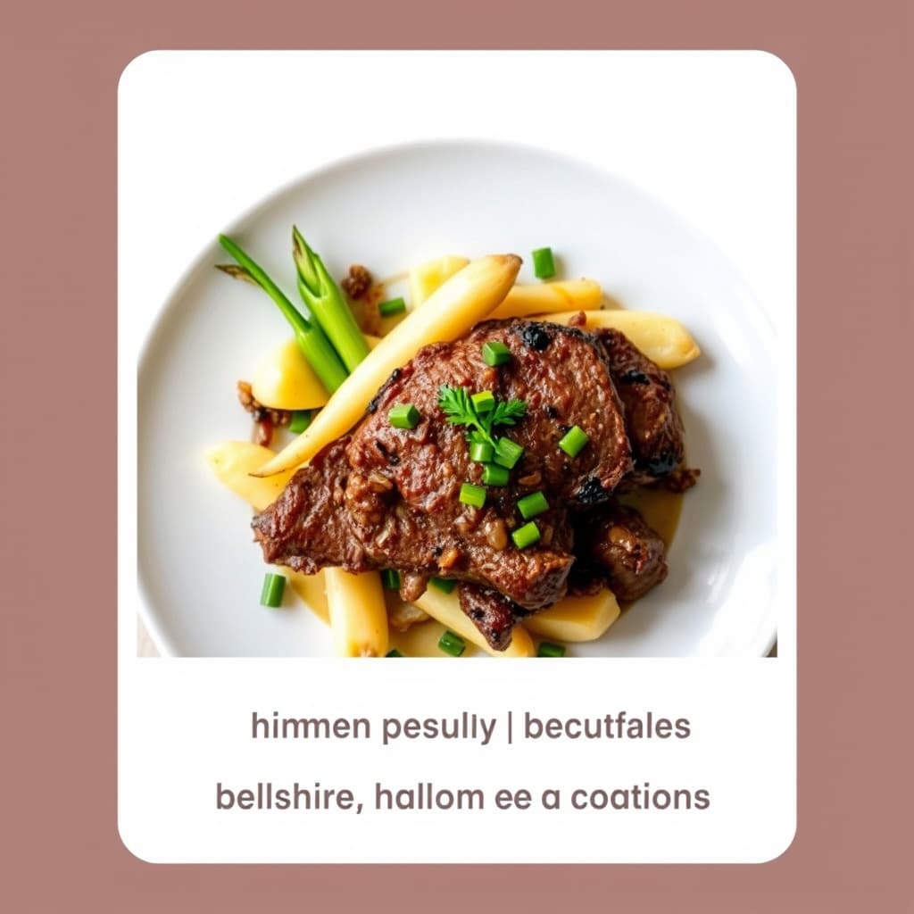 Brennkjøtt med pastinakk, purre og vårløk