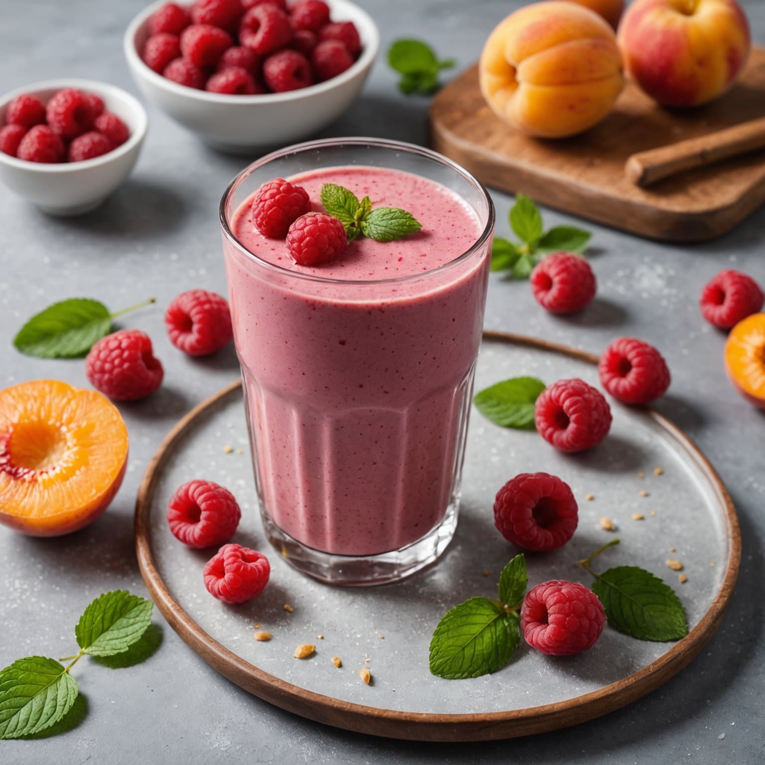 Bringebær- og aprikosmoothie